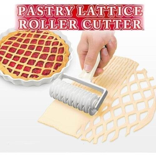 Wonderlife Pastry Lattice Roller Cutter Plastic Pull Net Pizza Knife Wheel Pasta Lattice Roller Cutter Dough Biscuit Pie