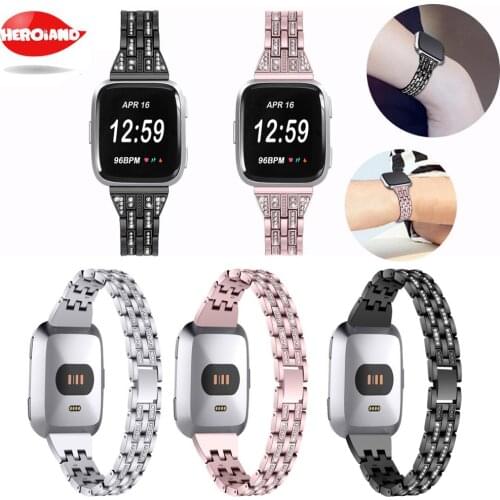 For Fitbit Versa sport Watch Straps For Fitbit Versa Aluminum Strap Fashion Bracelet Metal Replacement strap Wristband Accessory