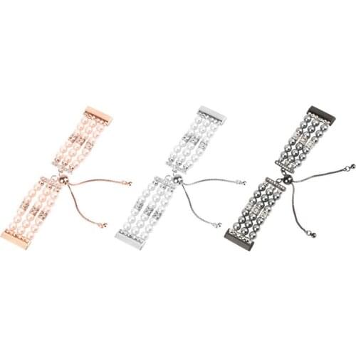 Luxury Precision Natural Pearls Wrist Loop Band Smart Strap for Fitbit Versa 3/Sense