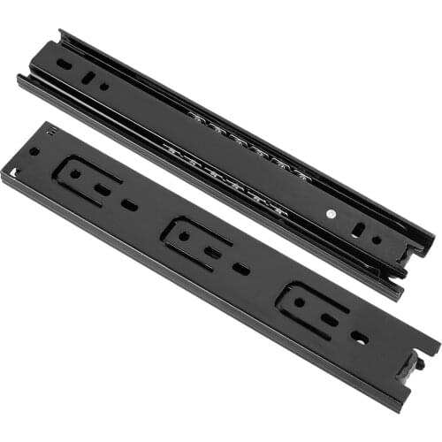 Ball Bearing Side Mount Drawer Slides, Full Extension,10-Inch,100lbs Capacity,45mm Wide, Black, 1 Pair