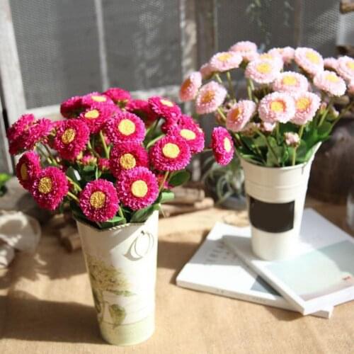 UV Resistant Faux Silk Flower Artificial Flowers Bouquet Wedding Decor for Home