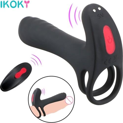 G-Spot Vibrator With Cockring Penis Erection Long Lasting Vagina Clitoris Stimulate Nipples Massager Orgasm Couple Adult Sex Toy