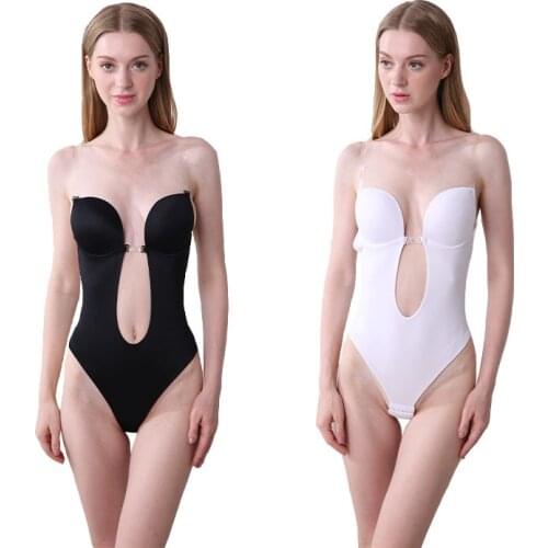 Women Seamless Underwear Bodysuit Sexy Lingerie Invisible Slimming Body Shaper Clear Strap Brassiere Full Body Shapewear