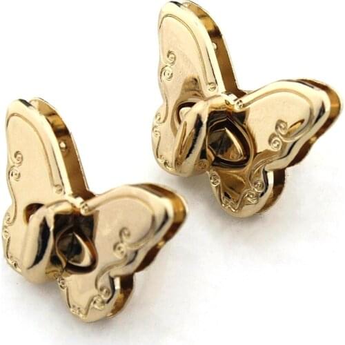 1pcs Metal Butterfly Shape Turn Lock Fashion Twist Lock For DIY Handbag Bag Purse Luggage Hardware Closure Bag Parts Accessories