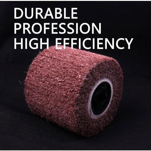 1Pcs 80/120 Grit Non-woven Wire Drawing Polishing Wheel Nylon Sour Pad for Stainless Steel Aluminum 120x100mm Polishing Tool