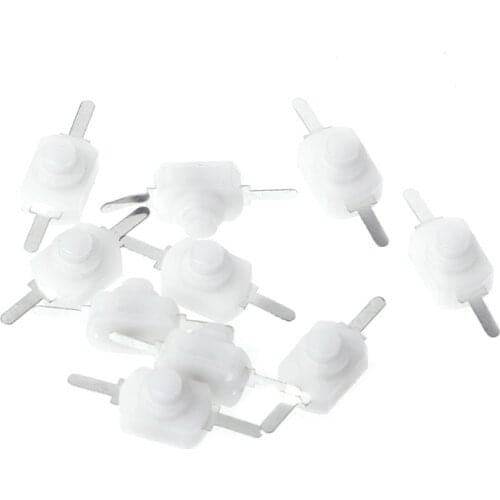 10 Pcs DC Latching Push Button Switch On Off For Torch Flashlight Light Lamp Wall Outlet