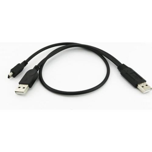 10x Mini USB Male + USB 2.0 Male to USB 2.0 A Male Data Charging Connector Cable Cord 50+20cm
