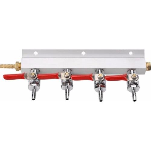 2way 4way Beer Brewing Gas Manifold CO2 Distributor Splitter Beer Integrated Check Valves Homebrew Beer Making Brewing Tool