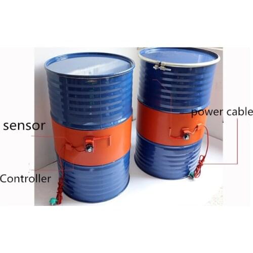200L oil barrel silicone heating with silicone heater 1740x250mm 2000W rotary temperature control