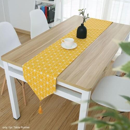 2021 Printed Nordic Style Washable Dining Tabletop Home Decor Party Wedding Table Runner New Year Decorations chemin de table