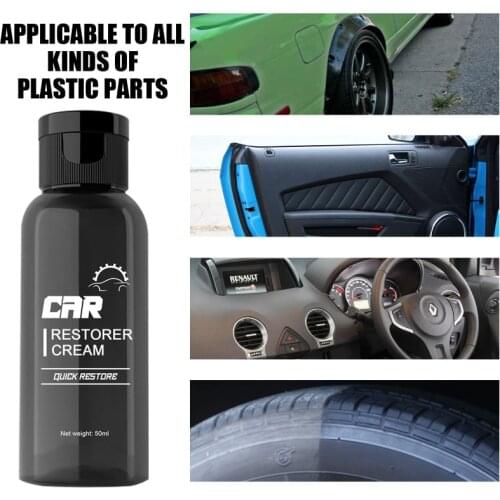 30/50ML Auto Refurbishment Restorer Washable Refresh Car Plastic & Leather Care Cream Quick Recovery Car Beauty Supplies