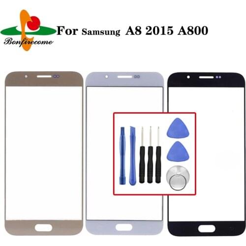 5.7" For Samsung Galaxy A8 2015 A8000 A800 A800F SM-A800F Touch Screen Panel Front Outer Glass Lens Cover Replacement