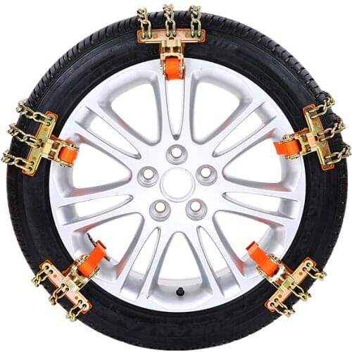 8pcs Automobile Emergency Snow Chains Universal Car Tyre Winter Roadway Safety Chains Snow Climbing Mud Ground Anti Slip