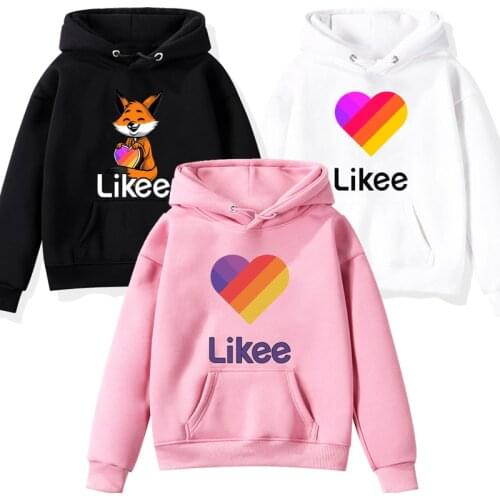 Kids Likee Hoodie Pullover LIKEE 1 Video Sweatshirt Children Clothing Baby Boys Girls Hoodie Casual Tops Animal Fox Cat Unicorn