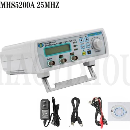 MHS5200A 25MHZ Dual-channel Digital signal generator DDS Function Generator frequency generator Arbitrary Waveform/Pulse