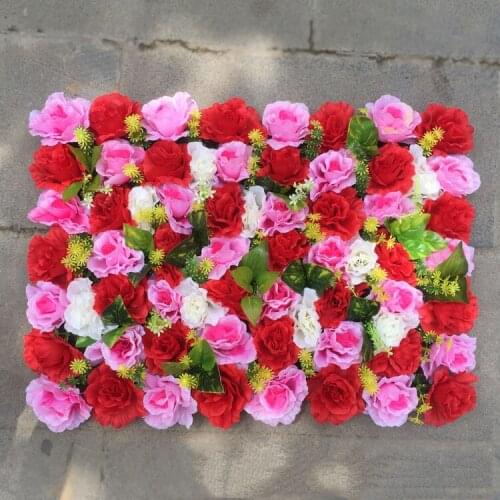 40x60cm Silk Rose Artificial flower Flower wall Artificial Flower for Wedding Decoration silk flower Wall decoration Backdrop