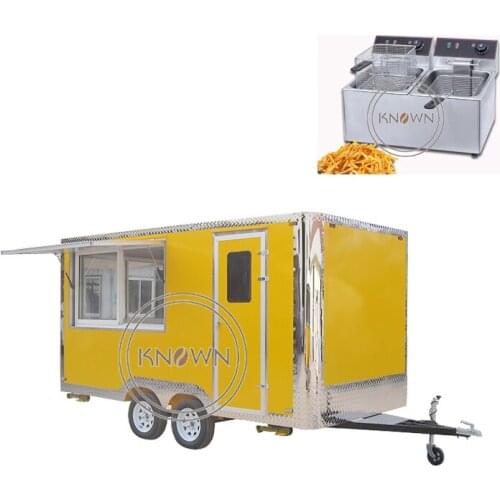 4m long mobile food stand food cart for sale support customization and with free fryer