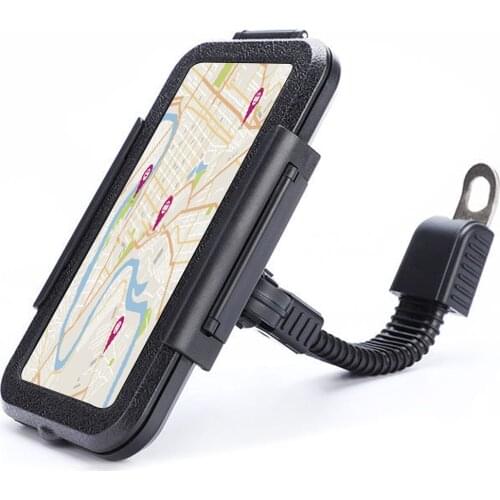 Motorcycle Telephone Holder Support Moto Bicycle Rear View Mirror Stand Mount Waterproof Scooter Motorbike Phone Bag for Samsung