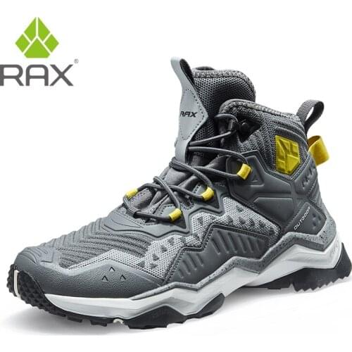 RAX Men Women High Top Hiking Shoes 2019 Durable Waterproof Non-slip Outdoor Climbing Trekking Military Shoes Tactical Boots