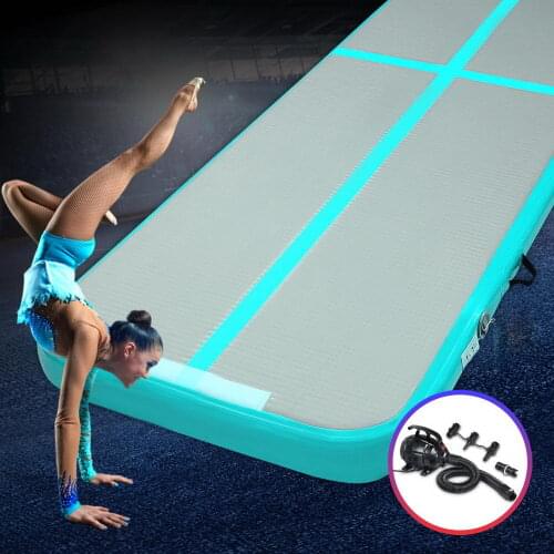 Free Shipping 4M Inflatable Gymnastics AirTrack Tumbling Mat Air Track Floor Mats with Electric Air Pump for Home Use/Training