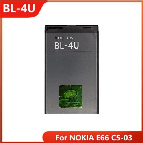 Original BL-4U Phone Battery For NOKIA E66 C5-03 5530 5730 E75 5250 BL-4U Replacement Rechargable Batteries 1110mAh