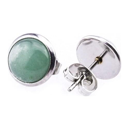 Natural stone necklace stainless steel 12mm round opal pink crystal druzy necklace for women jewelry