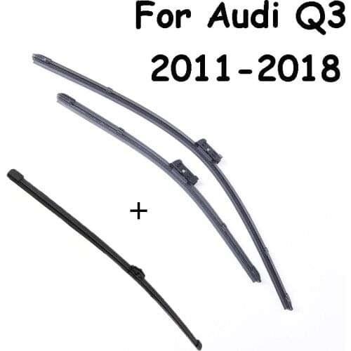 Front & Rear Wiper Blades For Audi Q3 From 2011 2012 2013 2014 2015 2016 2017 2018 Years Car Accessories Windscreen Wipers