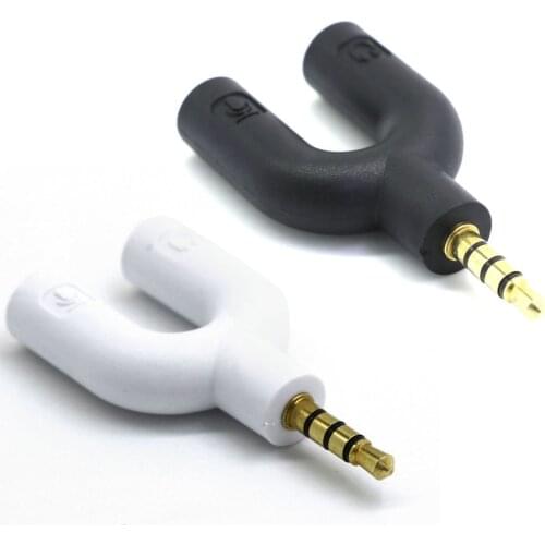 3.5mm Jack Audio Microphone Headset Earphone Adapter Mini Connector Male to Double Female Connector Audio Splitter