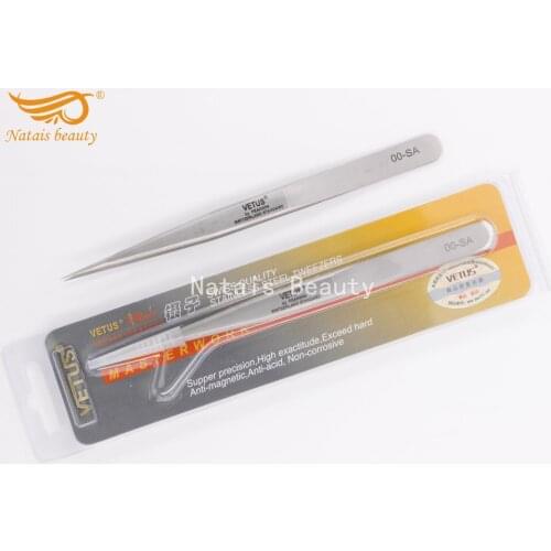 10pcs/lot Vetus Tweezers 00-SA for Eyelash Extension Superhard Eyelash Extension Tool Best Quality