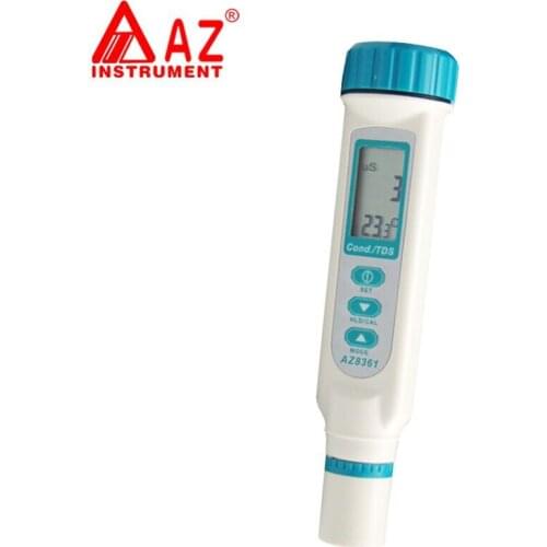 AZ8361 Portable conductivity meter TDS detector 0~1999 ppm 0~19.99 ppt High-precision TDS water quality test