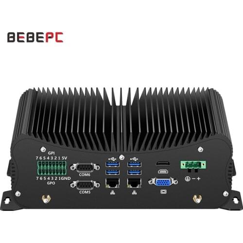 2 DDR4 Industrial Mini PC Intel Core i7 10510U 8550U i5 10210U 4G Module LPT HD GPIO 6 COM 4 RS485 Windows 10 Fanless Computer