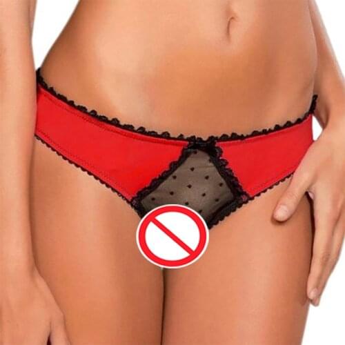 Sexy Lace Open C Panties Womens Large Size Sex Panties Sexy Lingerie Female Underwear See-through Hot Erotic Panties