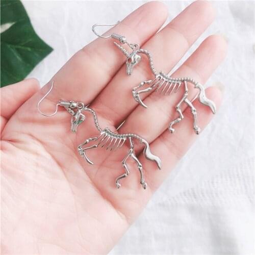 2019 New Unicorn Earrings Unicorn Skeleton Drop Fashion Jewelry