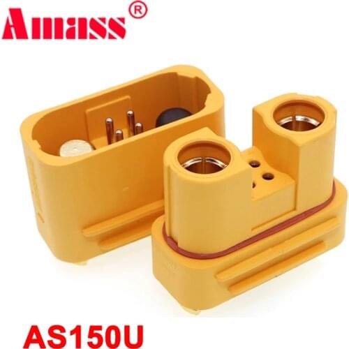 Amass AS150U Plug Connector 2.0mm Banana Head 18AWG Anti-ignition with Signal Pin Lithium Battery Waterproof Socket Parts