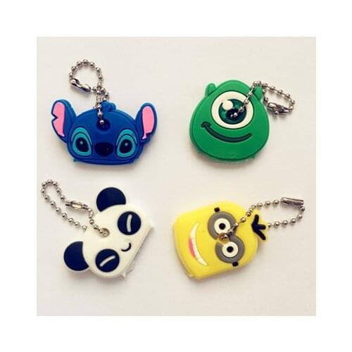 Key Holder Cartoon Silicone Protective key Case Cover For keys Cute Creative PVC Soft Keychain Ornament Pendant