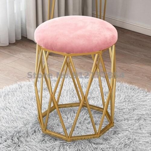 Nordic ins makeup stool modern minimalist dressing table stool light luxury manicure back chair net red birds nest dressing sto