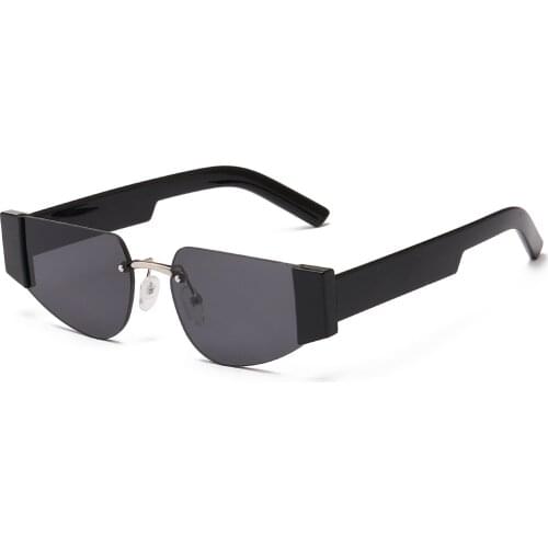 Rimless Small Cat Eye Sunglasses Women 2020 Luxury Brand Designer Vintage Fashion Trendy Oval Sun Glasses Men UV400 Shades