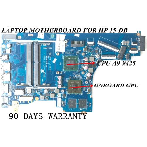 BRAND NEW.,EPV51 LA-G078P (LA-G07 ) REV : 1.0 For HP 15-DB LAPTOP MOTHERBOARD,ONBOARD PROCESSOR A9-9425 .GPU DSC 520 2GB
