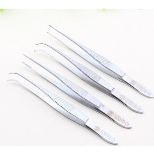 Suzhou Liuliu Eye Tweezers/Straight Curved/Toothed/Toothless Vision Tweezers Stainless Steel Ophthalmic Cosmetic Surgery Tweezer