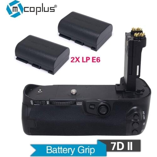Mcoplus Venidice 7DII Vertical Battery Grip with 2pcs LP-E6 Batteries for Canon EOS 7D Mark II Camera as BG-E16 as Meike MK-7DII