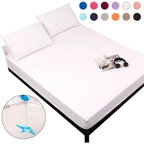 OLIVE Waterproof Mattress Protector Cover Hypoallergenic Fitted 18 inch Deep Pocket Breathable Mattress Cover Solid Fitted Sheet
