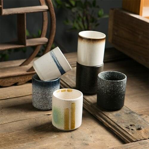 Japanese eco friendly Ceramic Mug Porcelain office Water coffee Sake Cups Retro mugs Kungfu Teacup Sushi dining Drinkware gifts