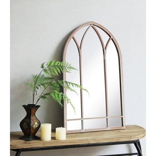 European Style Iron Hanging Mirror Furniture Decorative Mirror Background Wall Mirror Creative Mirror Living Room Decoration