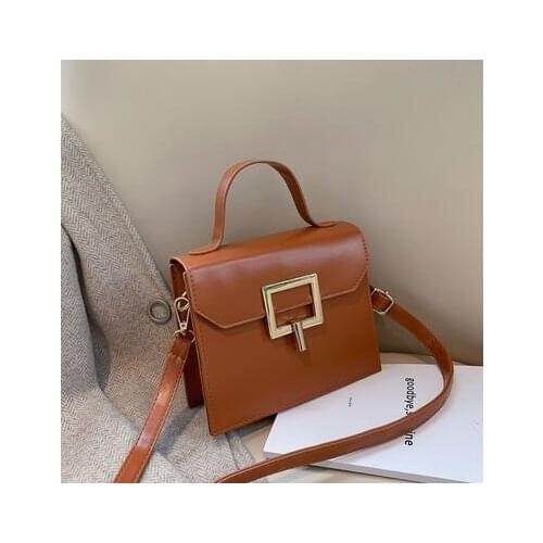 Retro Fashion Female Tote bag 2021 New High Quality PU Leather Womens Designer Handbag Lock Travel Shoulder Messenger Bag