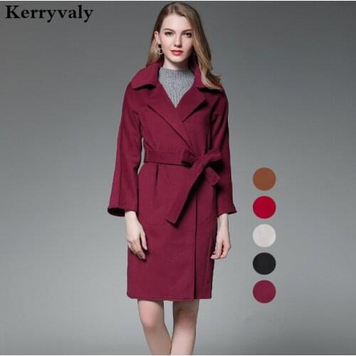 Winter Double-sided Plush Long Wool Coat Womens Overcoat Abrigos Mujer Invierno 2021 Manteau Femme Hiver Woolen Jacket D1048