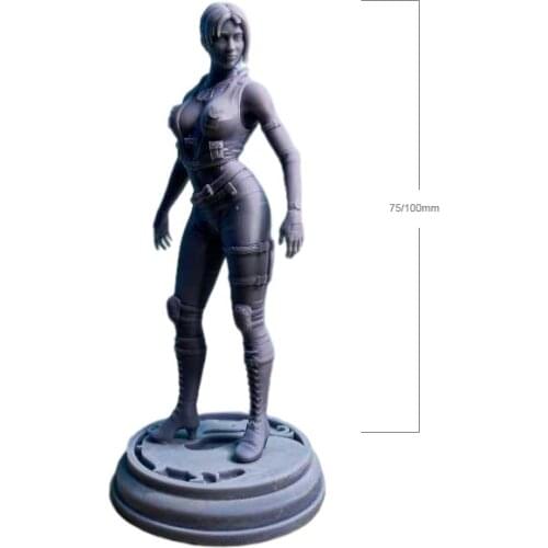 1/24 75mm 1/18 100mm Resin Model Kits Female Warrior Figure Unpainted No Color RW-219