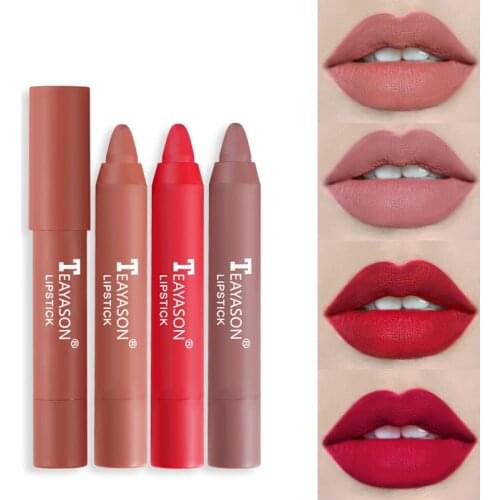 12 color waterproof matte lipstick sexy waterproof lipstick stick cosmetic lipstick long lasting non-stick cup makeup lipstick