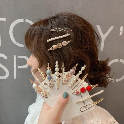 3Pcs/Set Women Pearl Metal Hair Clips Bobby Pin Barrette Hairpin Hair Styling Accessories Tools Headdress New Arrival