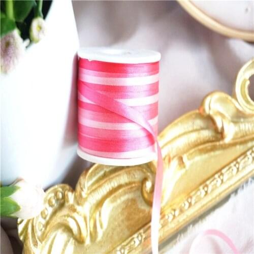 4mmx10m/roll variegated of 100% pure silk embroidery ribbon thin taffeta silk edge ribbon Anya Ribbon Handcraft DIY ribbon