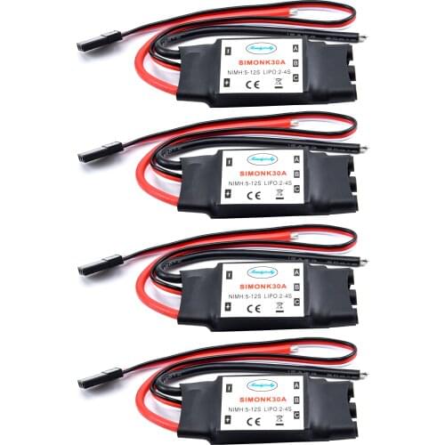 4pcs / 6PCS / 8PCS 30A SimonK Prgramme RC Brushless ESC With BEC 2A for F450 S500 S550 Quadcopter Multicopter